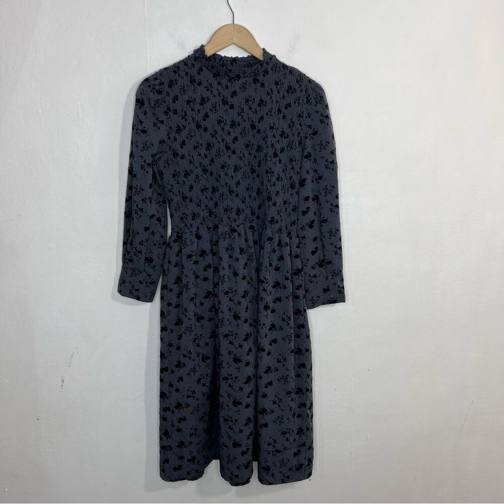 Joli Boutique Gray Black Floral Girls Dress Size Medium
